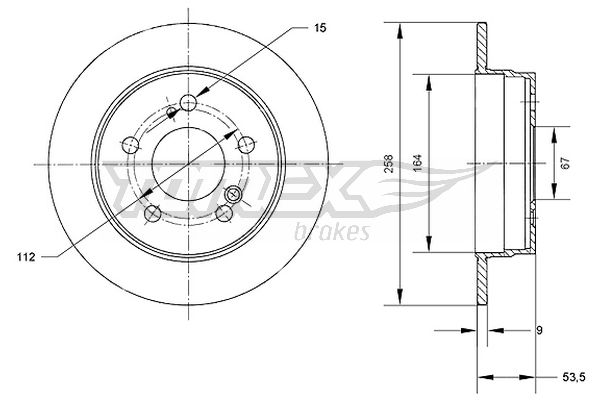 Brzdový kotúč TOMEX Brakes
